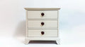 Kremowy stolik nocny MDF z 3 szufladami, 60 x 40 x 70 cm