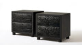 Zestaw 2 czarnych szafek nocnych z MDF, 2 szuflady, 45 × 40 × 50 cm